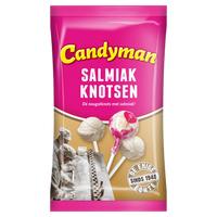 Candyman Salmiakknotsen 125g Aanbieding bij Jumbo |  2 zakken a 100200 gram of pak met 3 rollen a 99 gram