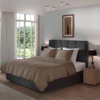 Dekbedovertrek Linnen - Plaza Taupe - Lits-Jumeaux XL (260x200 Cm) - Taupe Belgisch Linnen Katoen - Effen - Yellow Suites - Dekbed-Discounter.nl