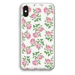 Kleine roosjes: iPhone X Transparant Hoesje