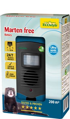 Verjager marters 200 m2 ultrasoon op batterijen