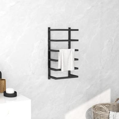 VidaXL Handdoekenrek 24x12x48 cm staal zwart