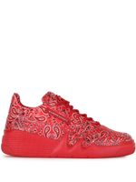 Giuseppe Zanotti baskets à imprimé bandana - Rouge