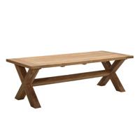 Colombia tafel 240x100xH77 natural teak/ legs 12x12 - Garden impressions