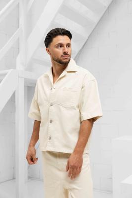 Equalité Astra Denim Boxy Shirt Heren Gebroken Wit - Maat XS - Kleur: Gebroken Wit | Soccerfanshop