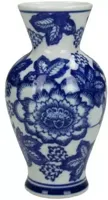 Vaas porselein delfts blauw, wit 9x9x15,5cm