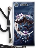 Vleermuizen Maan: Sony Xperia XZ1 Transparant Hoesje met koord