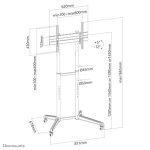 Neomounts FL50-540BL1 mobiel vloerstatief voor flatscreen