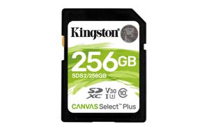 Kingston Canvas Select Plus 256 GB SDXC geheugenkaart SDS2/256GB, Class 10 UHS-I U3