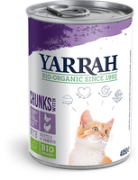 Yarrah natvoer kat blik chunks bio kip & kalkoen 405gr