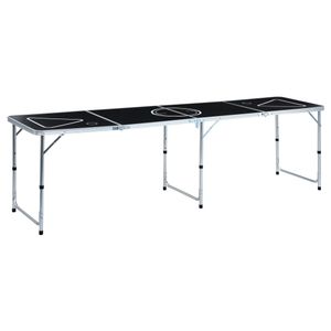 VidaXL Bierpongtafel inklapbaar 240 cm zwart