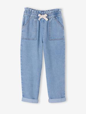 Paper bag jeans broek lichtblauw Paper bag jeans broek lichtblauw