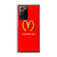 I'm lovin' you: Samsung Galaxy Note 20 Ultra / Note 20 Ultra 5G Transparant Hoesje