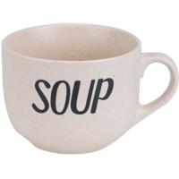 Cosy & Trendy Soepbekers/soepkommen - creme wit - 11 cm - 510 ml