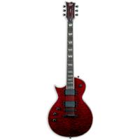 ESP LTD Deluxe EC-1000QM See Thru Black Cherry linkshandige elektrische gitaar - thumbnail