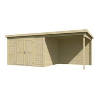 Blokhut met overkapping Kjeld 550x250 - Outdoor life