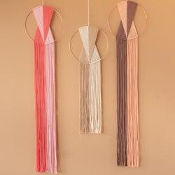 Yarn and Colors Weave it Wall Hanging 046 Pastel Pink Macramé Pakket