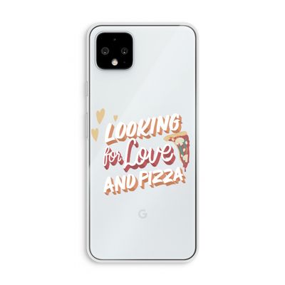 Pizza is the answer: Pixel 4 XL Transparant Hoesje