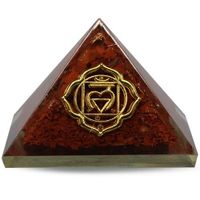 Orgonite Piramide Rode Jaspis - Wortel Chakra - (40 mm) - thumbnail