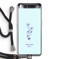Bloom with grace: Samsung Galaxy A80 Transparant Hoesje met koord
