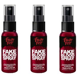 Nep bloed schmink/make up - 3x - spray - 50 ml