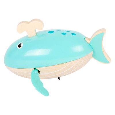 Small Foot badspeelgoed houten walvis opwindbaar