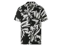 LIVERGY Heren overhemd (Zwart/wit, XL)