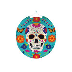 Ronde lampion 25 cm Day of the Dead sugarskull