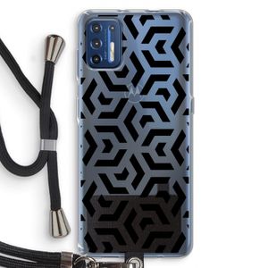 Crazy pattern: Motorola Moto G9 Plus Transparant Hoesje met koord