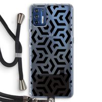 Crazy pattern: Motorola Moto G9 Plus Transparant Hoesje met koord