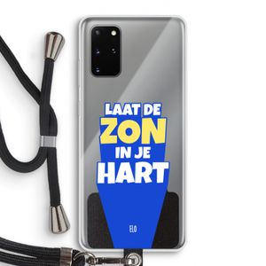 Laat de zon in je hart: Samsung Galaxy S20 Plus Transparant Hoesje met koord