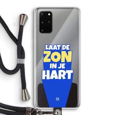 Laat de zon in je hart: Samsung Galaxy S20 Plus Transparant Hoesje met koord