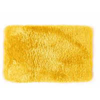 Spirella badkamer vloer kleedje/badmat tapijt - hoogpolig en luxe uitvoering - geel - 40 x 60 cm - Microfiber   - - thumbnail