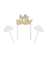 HEMA Herbruikbare taarttopper 'hello baby'