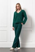 Flair bonded drawstring trousers - bottle green - 13168