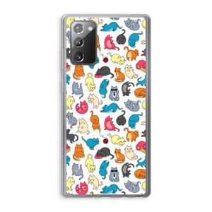 Kleurrijke katten: Samsung Galaxy Note 20 / Note 20 5G Transparant Hoesje