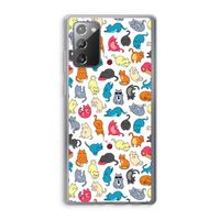 Kleurrijke katten: Samsung Galaxy Note 20 / Note 20 5G Transparant Hoesje