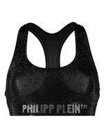 Philipp Plein brassière de sport à ornements en cristal - Noir