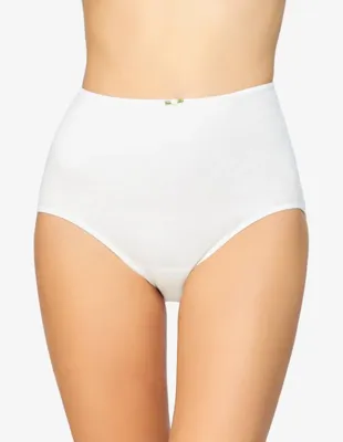 Dames maxi slip -katoen- 3167 - Dames taille slip katoen - Hoge onderbroek - L - Wit | Dames slip - Onderbroek - Ondergoed - L - Onderbroek - - L