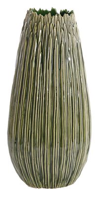 Light & Living Vaas 'Kopra' Keramiek, 36cm, kleur Donkergroen