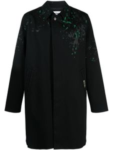 Moschino manteau à effet taches de peinture - Noir