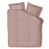 Dekbedovertrek Summer Teddy Taupe Effen 200x200 Cm Verwarmend Fresh And Co - Dekbed-Discounter.nl