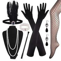 Jaren 1920 Gatsby Outfits Jaren '20 flapper hoofdband The Great Gatsby Dames Zonder Kraag Halloween Feest Maskerade Festival 1 Armband Lightinthebox - thumbnail