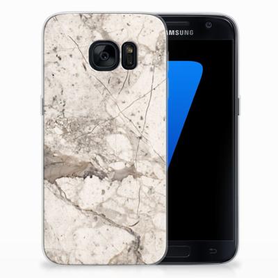 Samsung Galaxy S7 | TPU | Siliconen hoesje | Marmer Beige