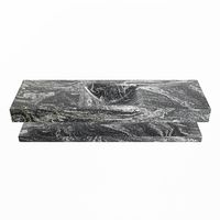 MONDIAZ ALAN-DLUX 150cm planchet Lava. Vrijhangende wastafel CLOUD midden zonder kraangat, kleur Lava.