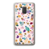 Terrazzo Memphis Pink: Samsung Galaxy A8 (2018) Transparant Hoesje