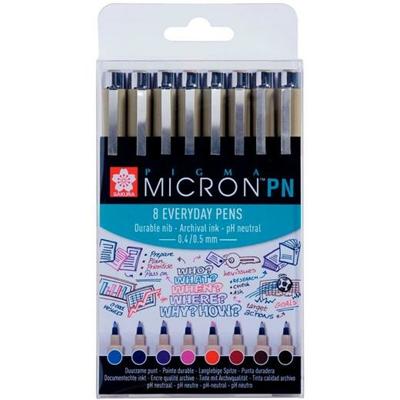 Set Viltstiften Talens Sakura Pigma Micron PN 8 Onderdelen Multicolour