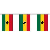 Ghana vlaggenlijn van stof 3 m