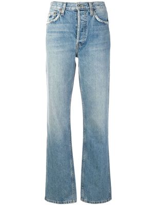 RE/DONE jean droit à taille haute - Bleu