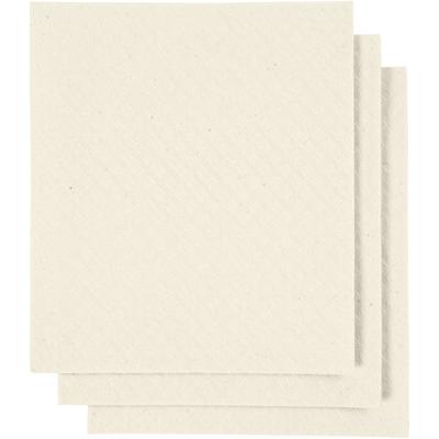 Creativ Company Sponsdoek, afm 17x19,5 cm, off-white, 3 stuk/ 1 doos