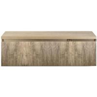 Frozen 3D Badmeubelset 140 cm - Greeplijst in Kleur - Wastafel Onderkast met Bovenblad French Oak